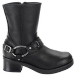 HARLEY-DAVIDSON WOMENS CHRISTA LEATHER BOOTS
