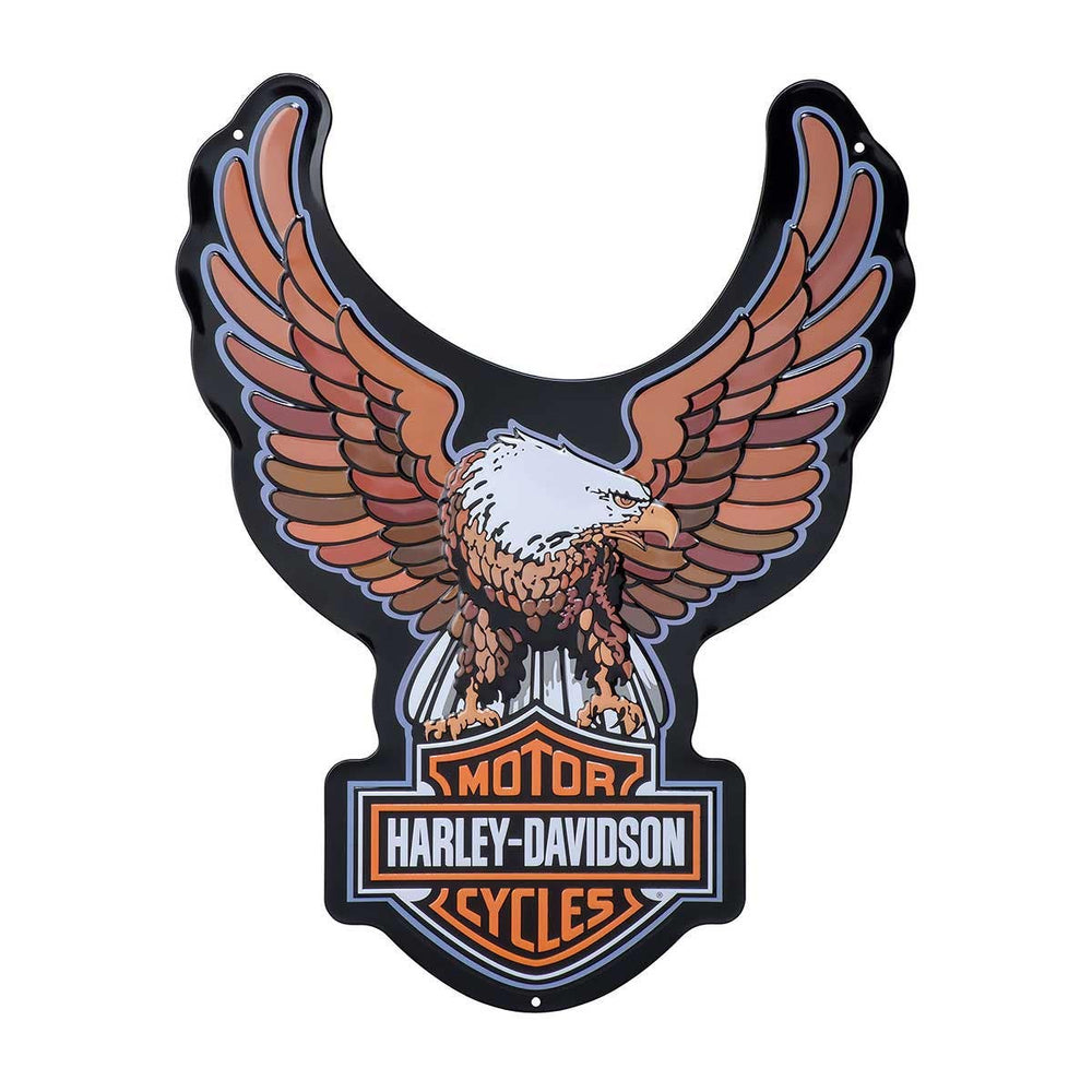 HARLEY-DAVIDSON BAR & SHIELD EAGLE TIN SIGN