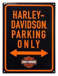 HARLEY-DAVIDSON PARKING ONLY TIN SIGN