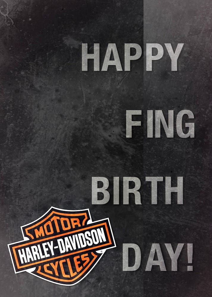 HARLEY-DAVIDSON HAPPY F-ING BIRTHDAY CARD
