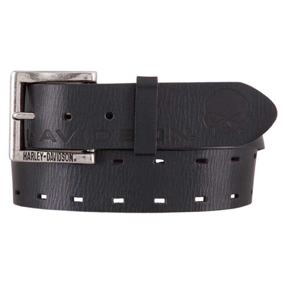 HARLEY-DAVIDSON MENS HELLBENDER GENUINE LEATHER BELT