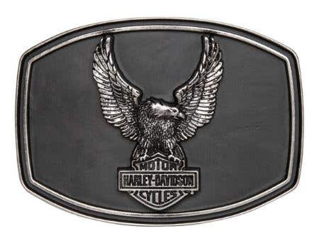 HARLEY-DAVIDSON MENS EAGLE BAR & SHIELD BELT BUCKLE