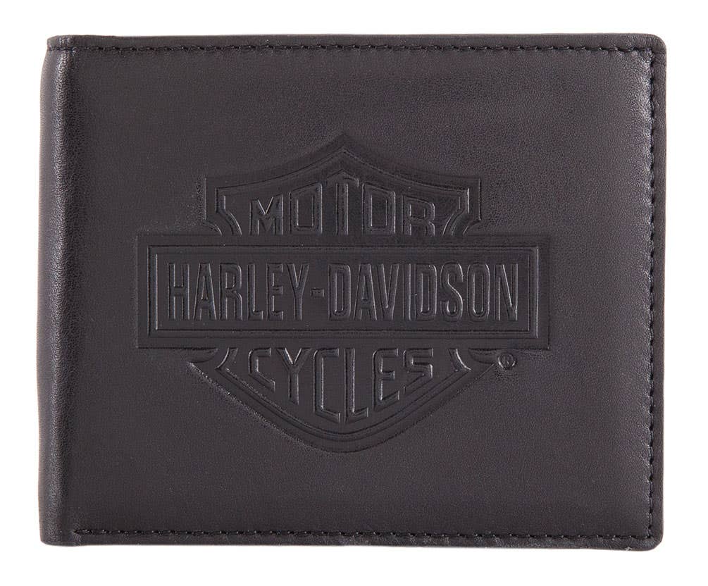 HARLEY-DAVIDSON MENS CLASSIC BAR & SHIELD BIFOLD LEATHER WALLET