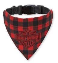 HARLEY-DAVIDSON HOLIDAY PLAID PET BANDANA