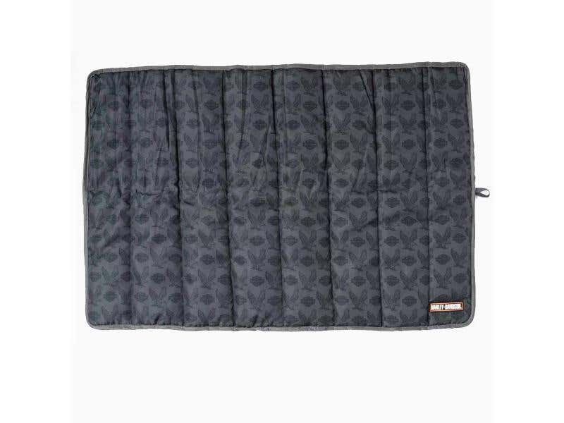 HARLEY-DAVIDSON REPEAT B&S EAGLE PET TRAVEL BED - MED/LG