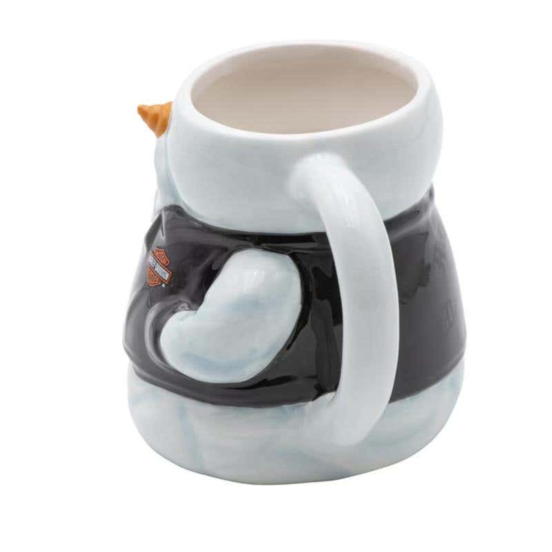 HARLEY-DAVIDSON H-D BIKER SNOWMAN SCUPLTED MUG