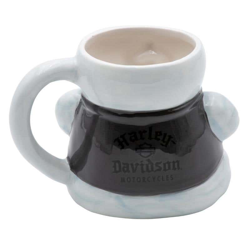HARLEY-DAVIDSON H-D BIKER SNOWMAN SCUPLTED MUG