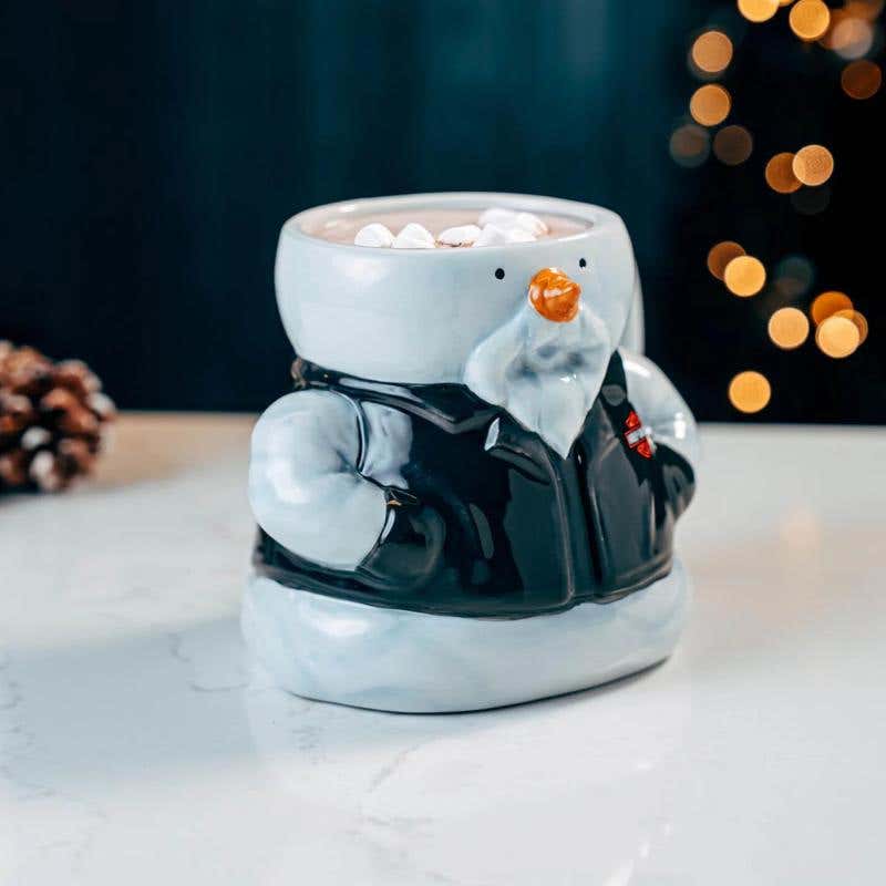 HARLEY-DAVIDSON H-D BIKER SNOWMAN SCUPLTED MUG