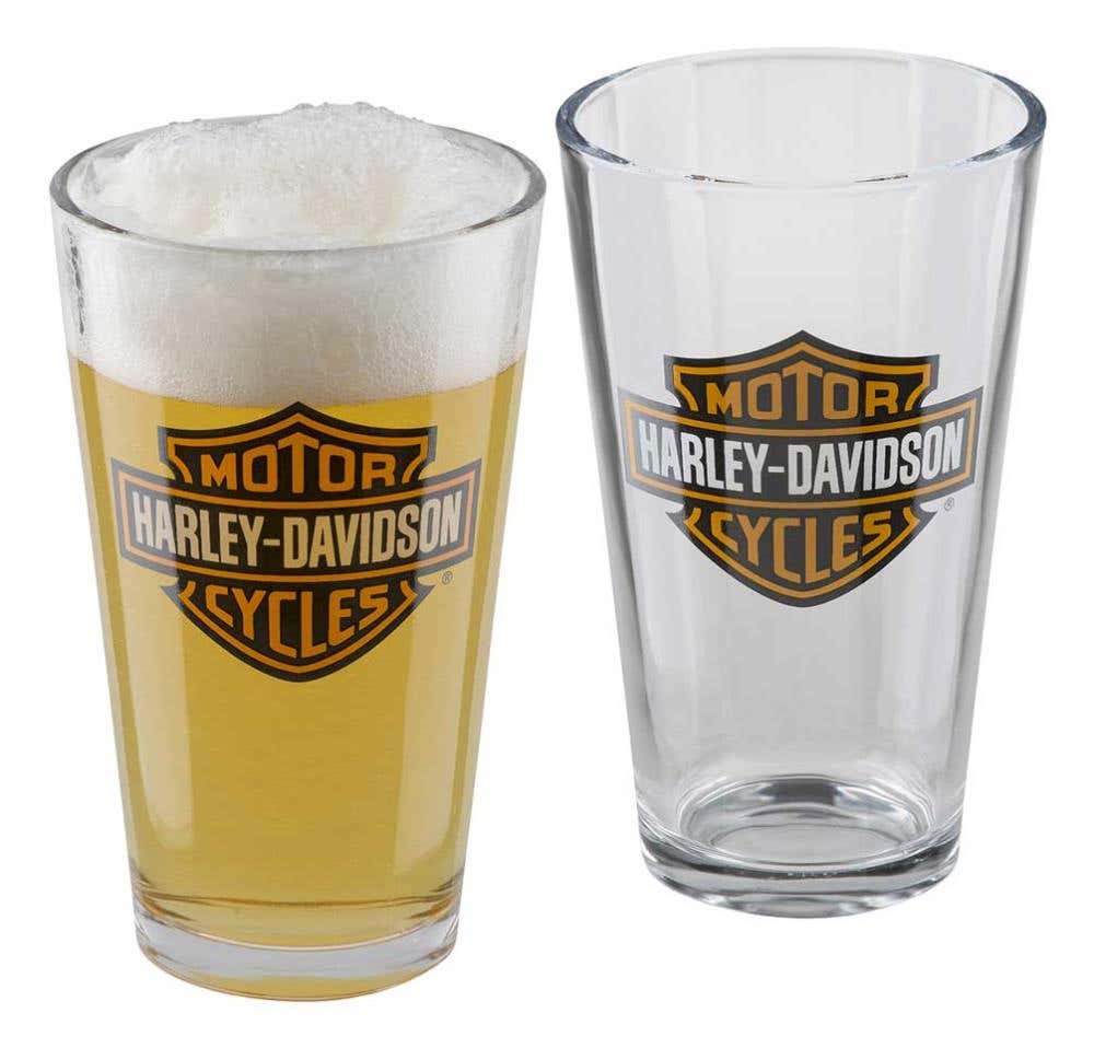 HARLEY-DAVIDSON CORE BAR & SHIELD PINT GLASS SET