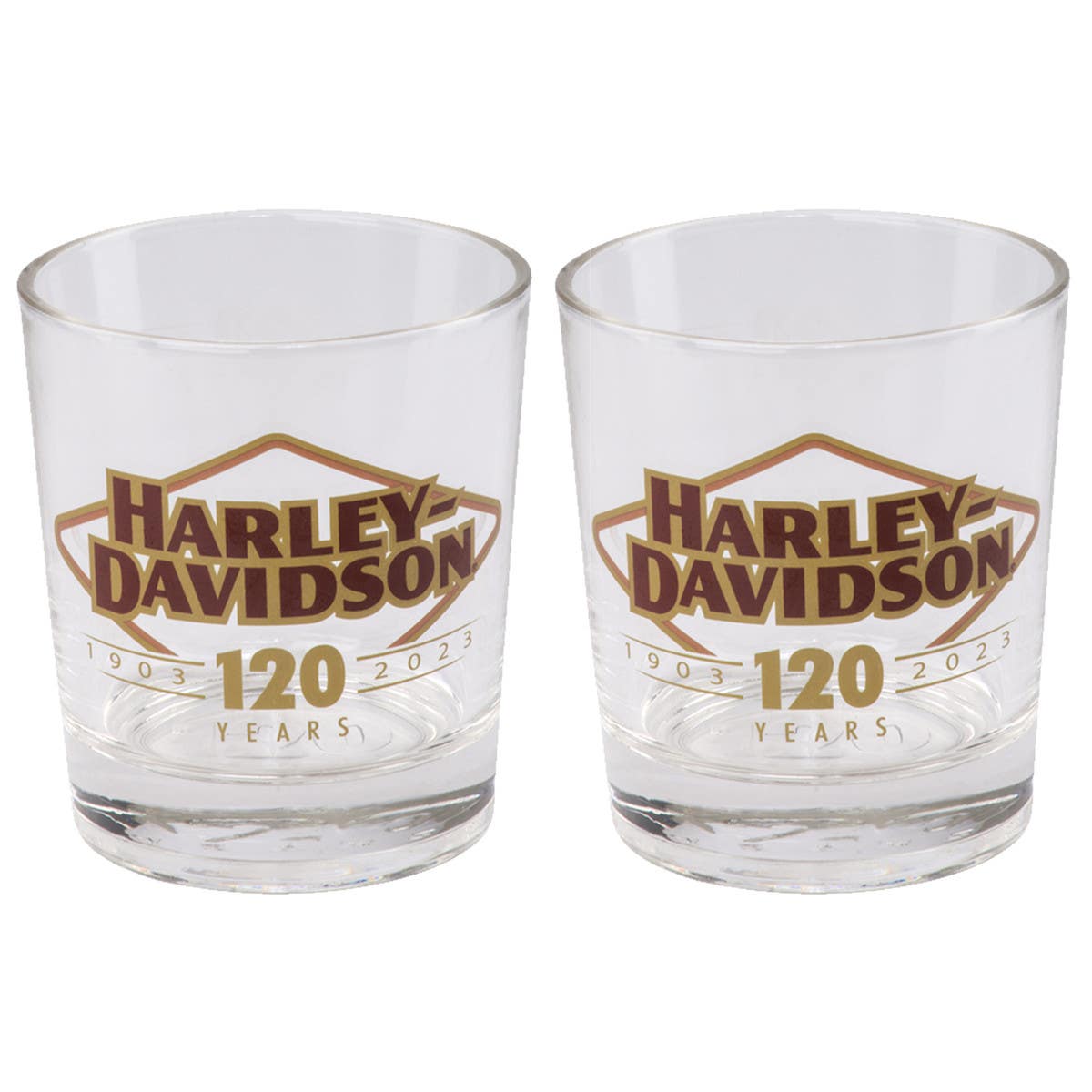 HARLEY-DAVIDSON 120TH ANNIVERSARY DOF GLASS SET