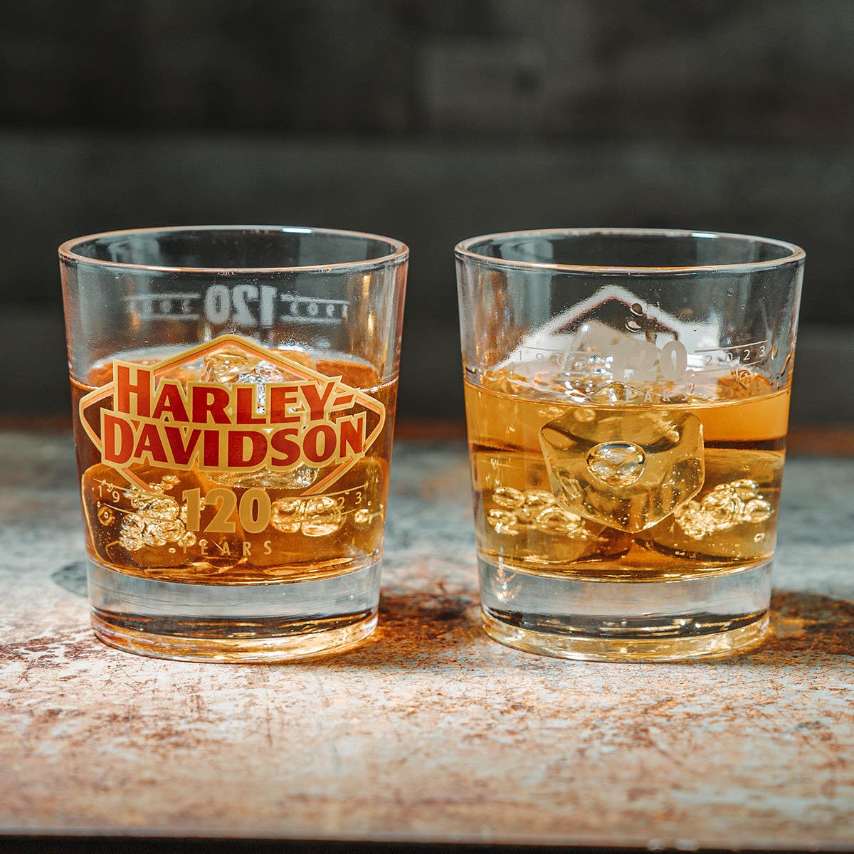 HARLEY-DAVIDSON 120TH ANNIVERSARY DOF GLASS SET