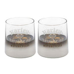 HARLEY-DAVIDSON H-D SILVER OMBRE ROCKS GLASS SET