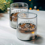 HARLEY-DAVIDSON H-D SILVER OMBRE ROCKS GLASS SET