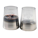 HARLEY-DAVIDSON H-D SILVER OMBRE STEMLESS WINE GLASS SET