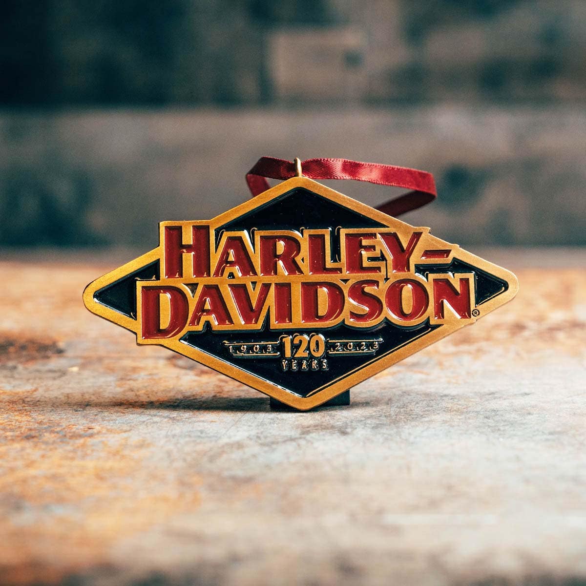 HARLEY-DAVIDSON 120TH ANNIVERSARY METAL ORNAMENT