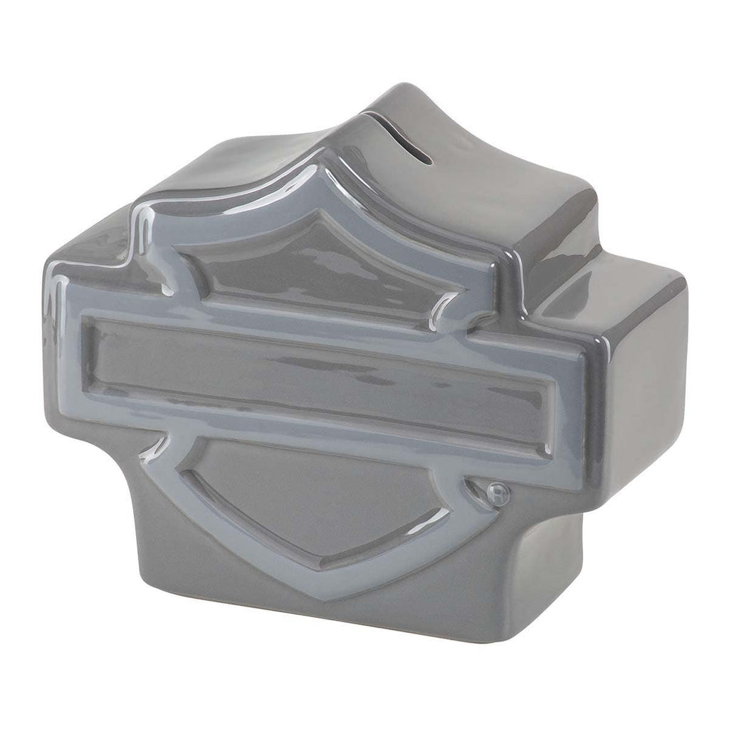 HARLEY-DAVIDSON OPEN BAR & SHIELD SHAPED BANK