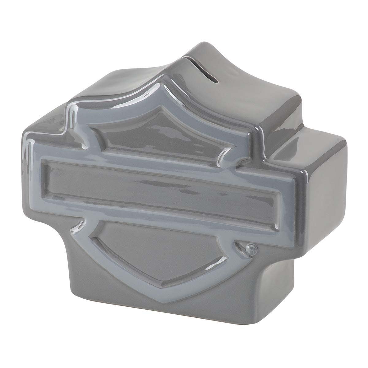 HARLEY-DAVIDSON OPEN BAR & SHIELD SHAPED BANK