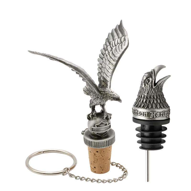 HARLEY-DAVIDSON H-D EAGLE BOTTLE STOPPER/POURER SET