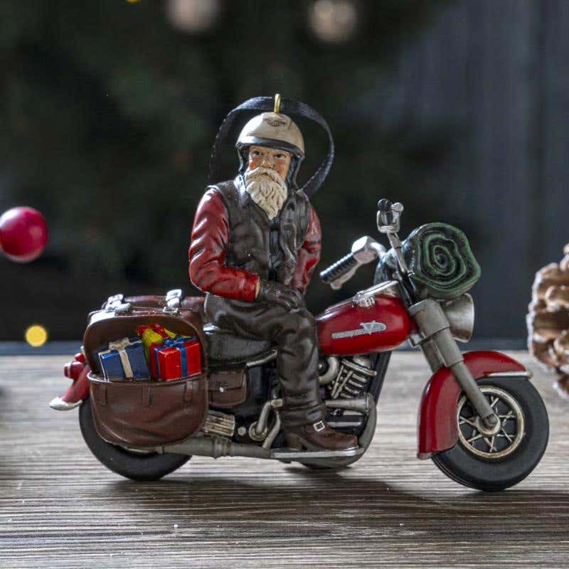 HARLEY-DAVIDSON H-D BIKER SANTA ORNAMENT