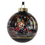 Harley-Davidson 2025 Biker Santa Glass Ball Christmas Tree Ornament - 3 Inch
