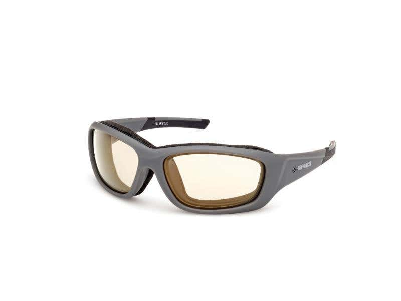 HARLEY-DAVIDSON MAJESTIC UNISEX YELLOW LIGHT ADJUSTING GOLD MIRROR SUNGLASSES