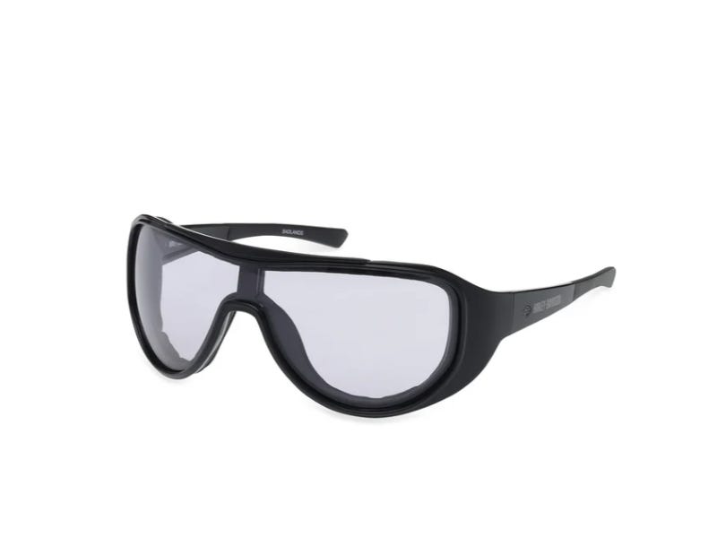 HARLEY-DAVIDSON BADLANDS AVIATOR SPORT WRAP PERFORMANCE SUNGLASSES - BLACK