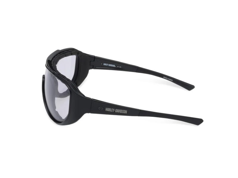 HARLEY-DAVIDSON BADLANDS AVIATOR SPORT WRAP PERFORMANCE SUNGLASSES - BLACK