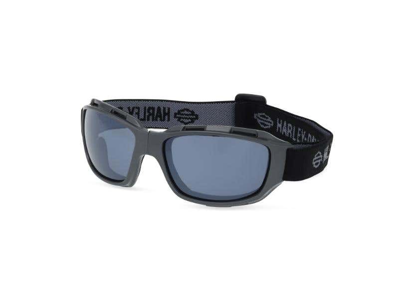 HARLEY-DAVIDSON BATTERY UNISEX FOLD GOGGLE SILVER MIRROR SUNGLASSES
