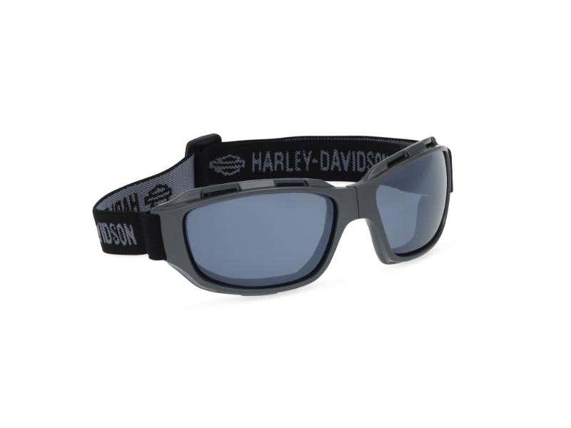 HARLEY-DAVIDSON BATTERY UNISEX FOLD GOGGLE SILVER MIRROR SUNGLASSES