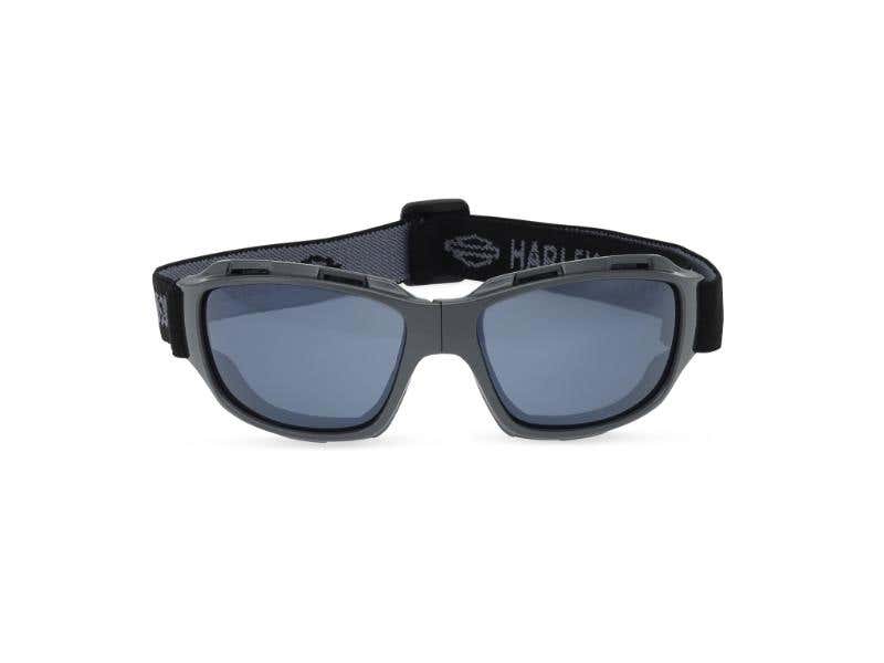 HARLEY-DAVIDSON BATTERY UNISEX FOLD GOGGLE SILVER MIRROR SUNGLASSES