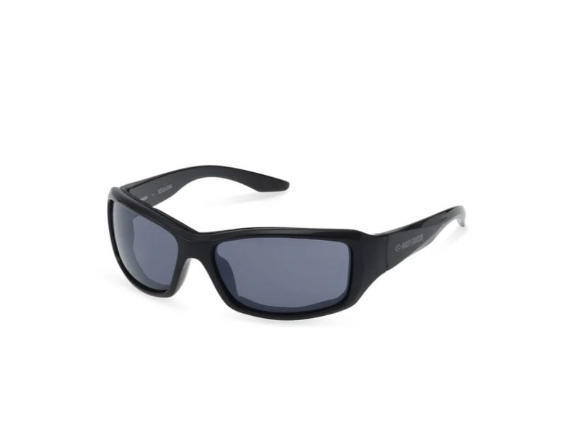 HARLEY-DAVIDSON WOMENS SEQUOIA RECTANGULAR SUNGLASSES - SHINY BLACK