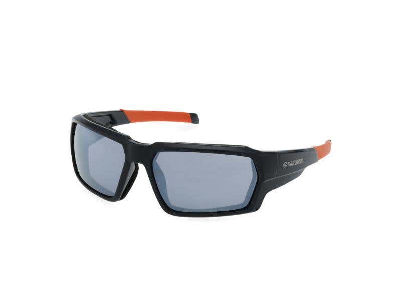 HARLEY-DAVIDSON ENGINEERED UNISEX SMOKE SILVER MIRROR SUNGLASSES