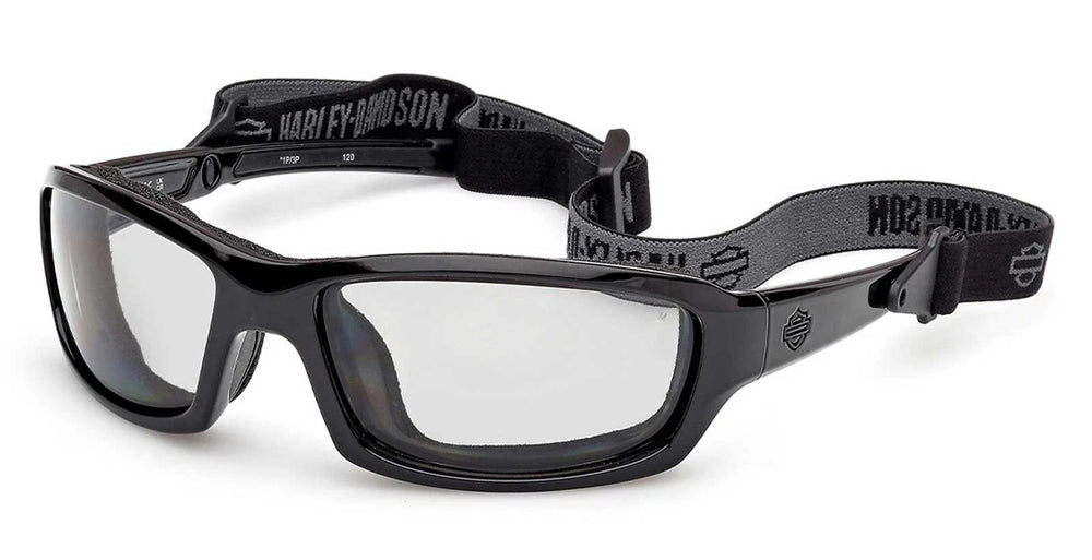 Harley-Davidson Gym Time 2.0 Gloss Black, Smoked Light Adjusting Lenses Sunglasses
