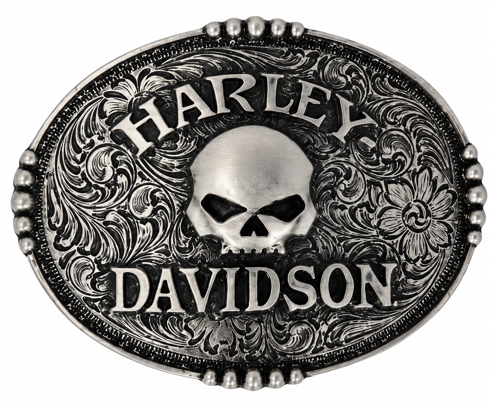 Harley-Davidson Skull Logo Buckle Black