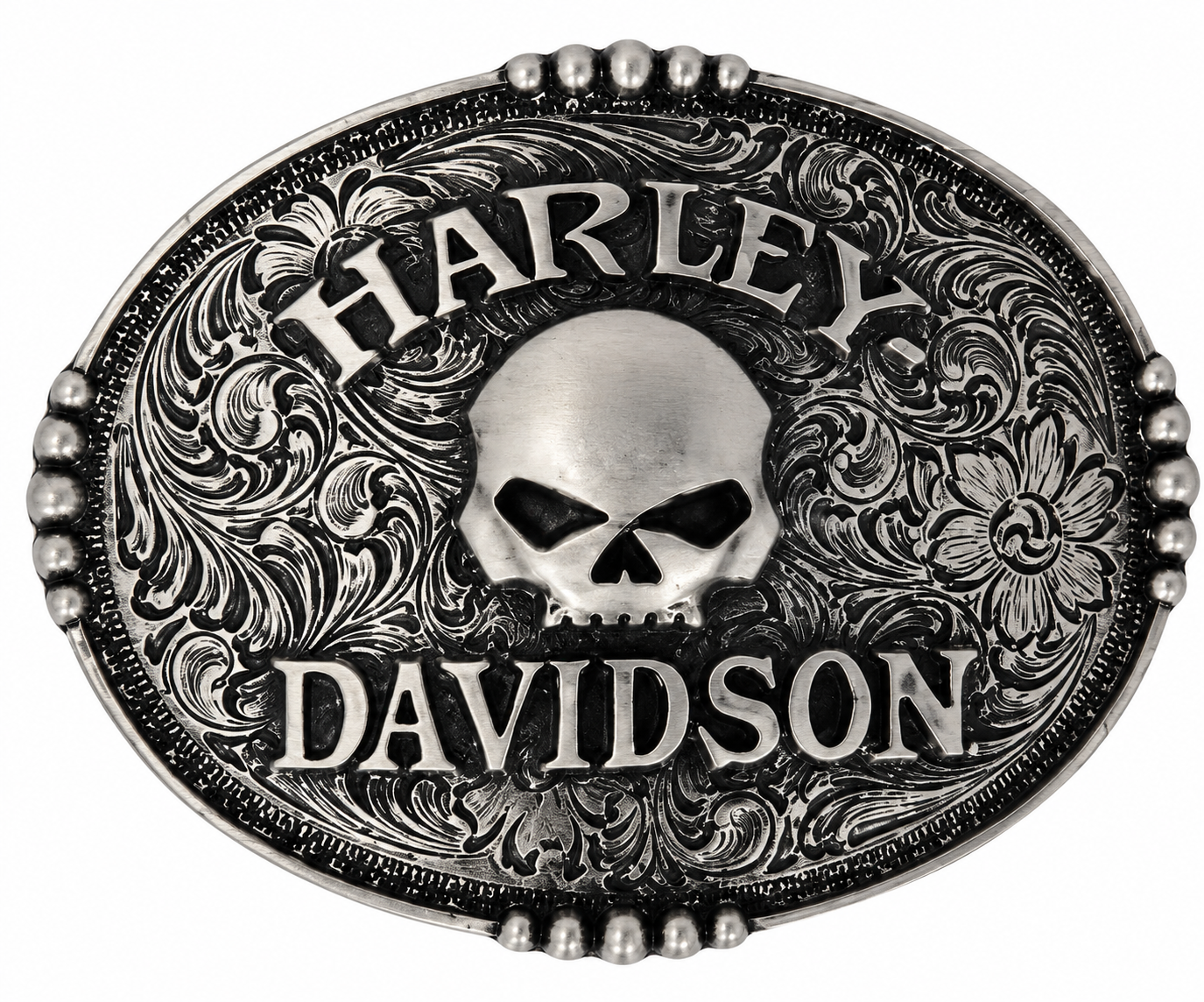 Harley-Davidson Skull Logo Buckle Black