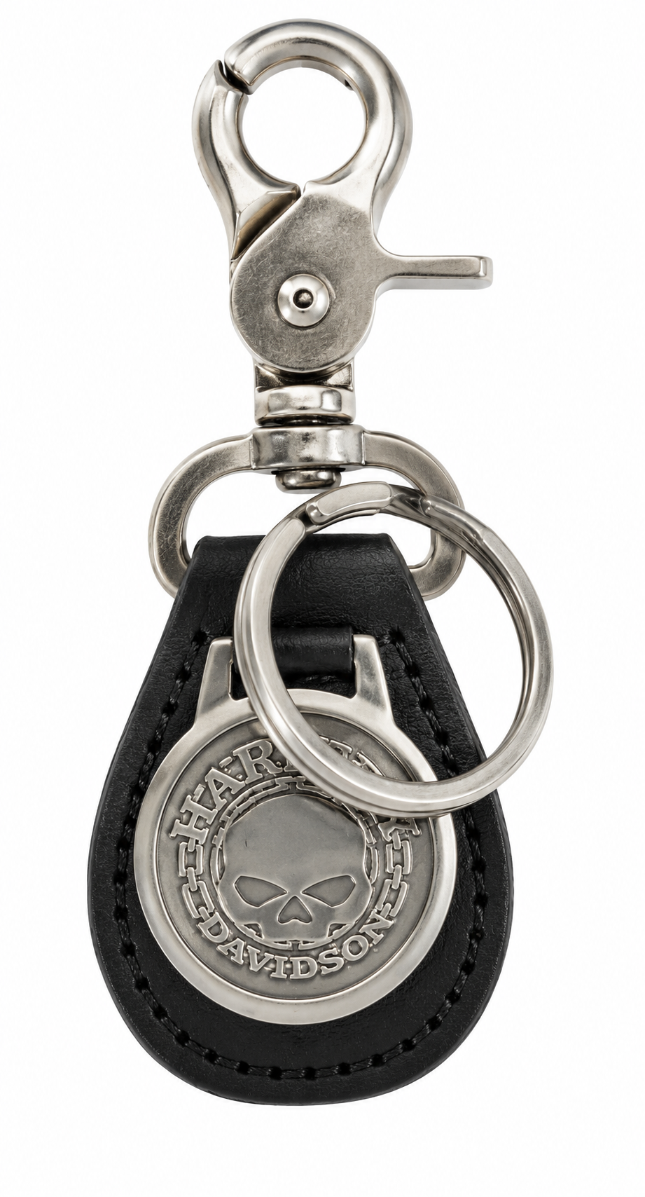 Harley-Davidson Skull Medallion Key Fob Black
