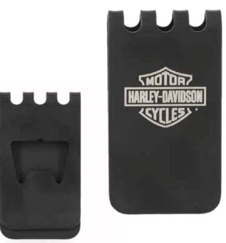 HARLEY-DAVIDSON B&S METAL MONEY CLIP BLACK