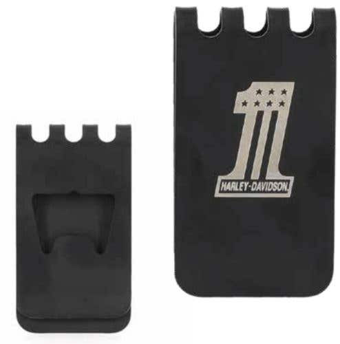HARLEY-DAVIDSON #1 METAL MONEY CLIP BLACK