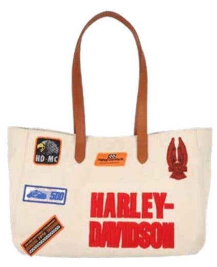 HARLEY-DAVIDSON WOMENS SUMMER PATCHES TOTE BAG