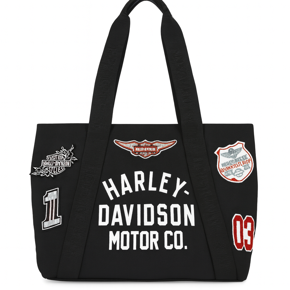 Harley-Davidson Vintage Patch Tote Bag