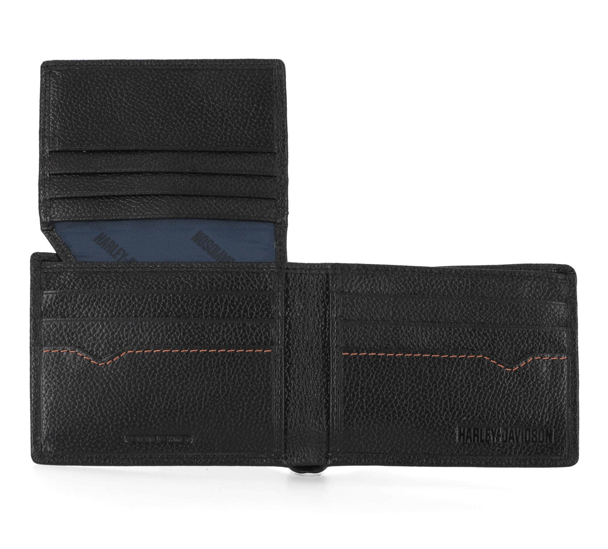 HARLEY-DAVIDSON MENS CLASSIC LEATHER BAR & SHIELD PASSCASE