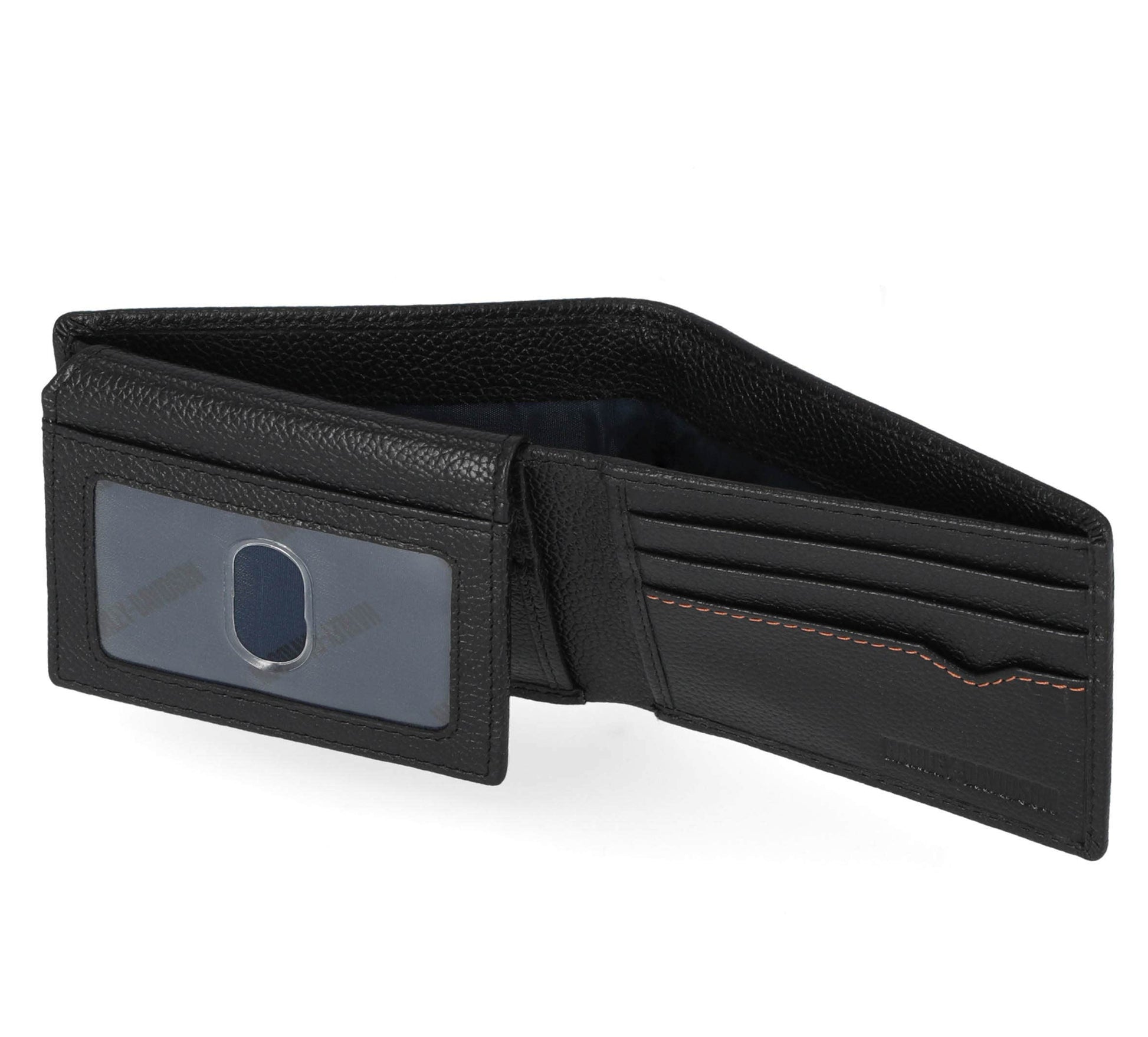 HARLEY-DAVIDSON MENS CLASSIC LEATHER BAR & SHIELD PASSCASE