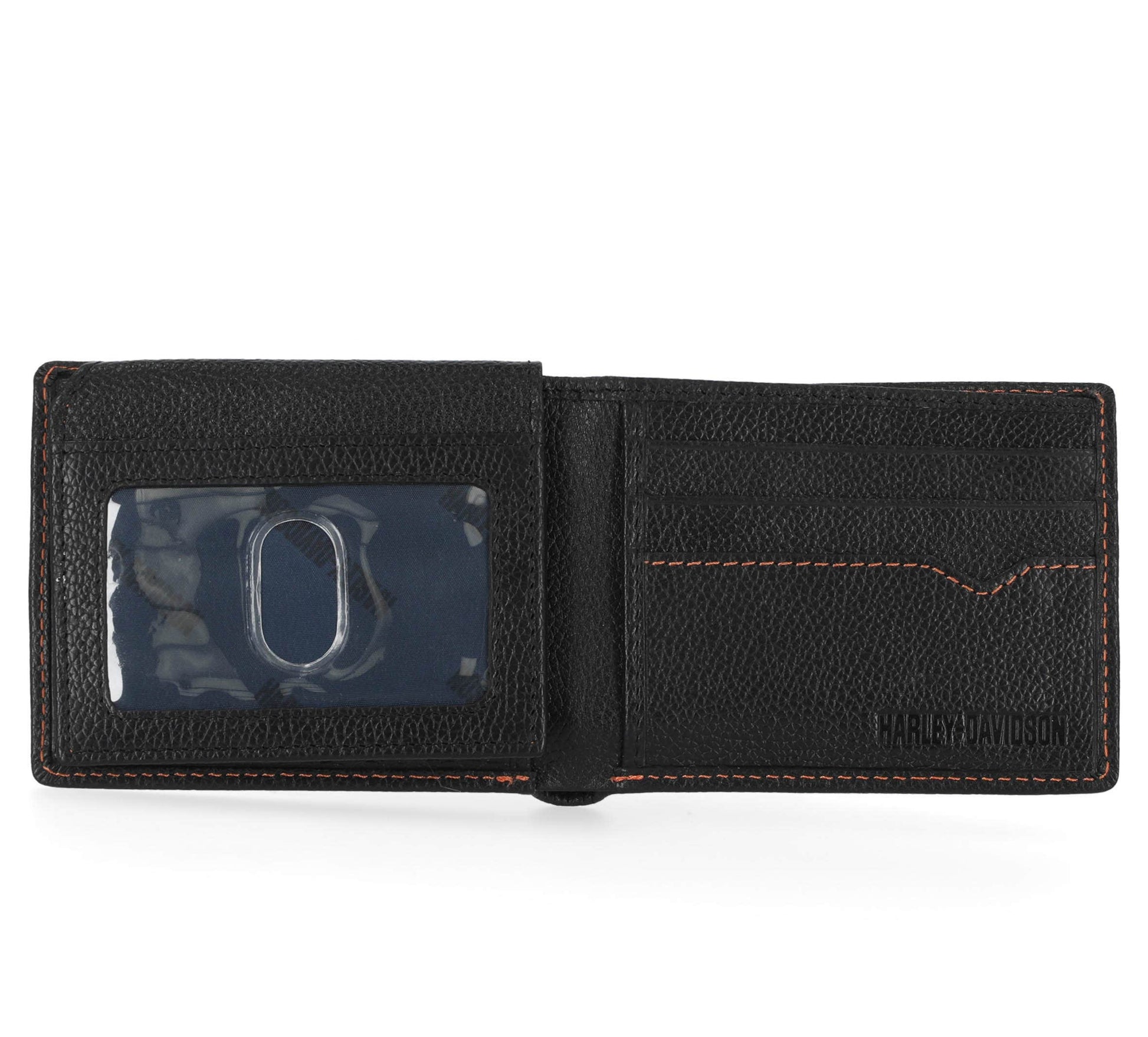 HARLEY-DAVIDSON MENS CLASSIC LEATHER SKULL PASSCASE