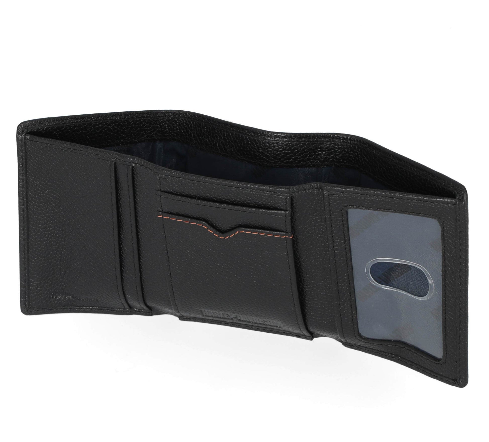 HARLEY-DAVIDSON MENS CLASSIC LEATHER BAR & SHIELD TRIFOLD WALLET