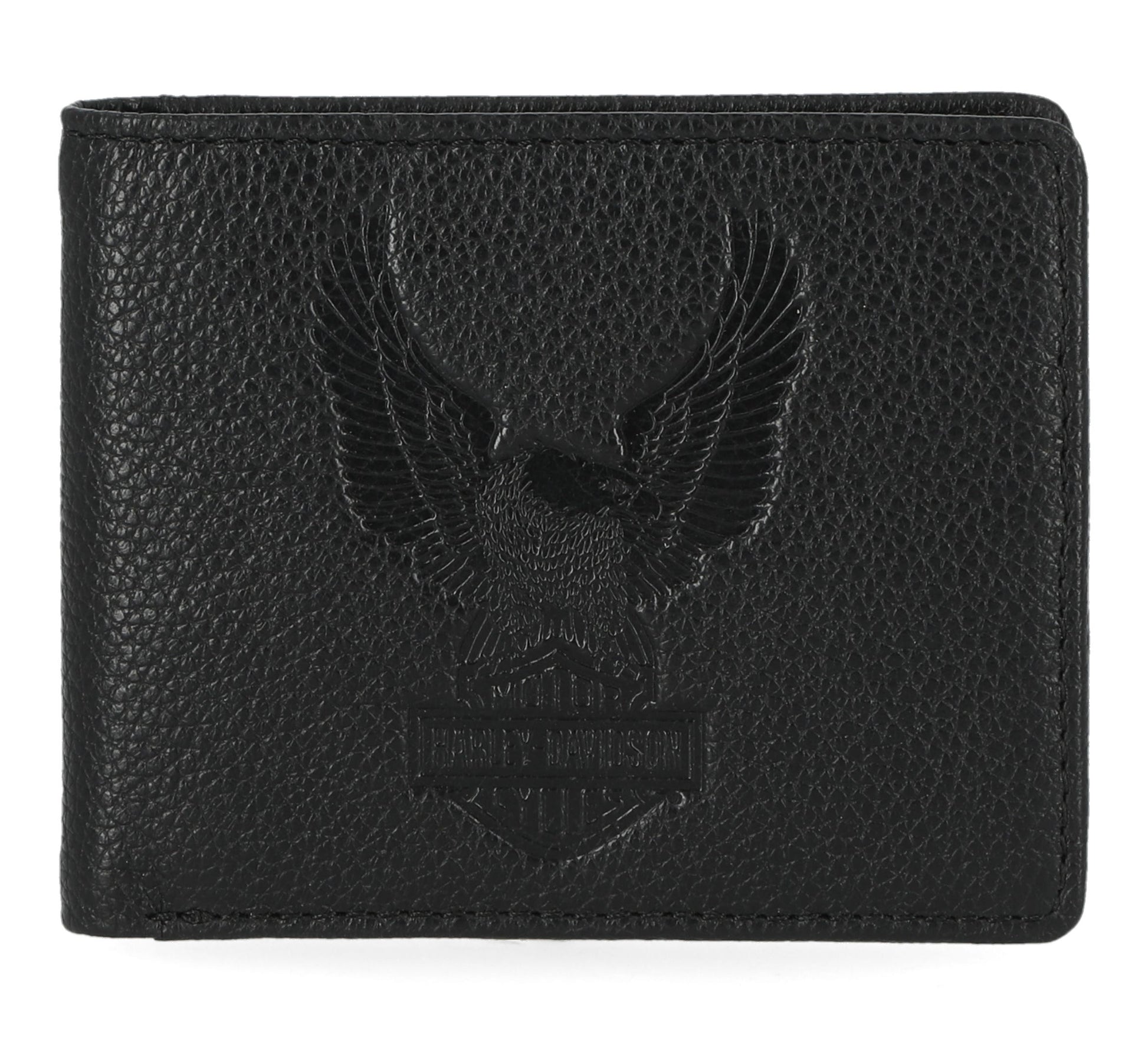 HARLEY-DAVIDSON MENS PEBBLE CLASSIC EAGLE BILLFOLD WALLET