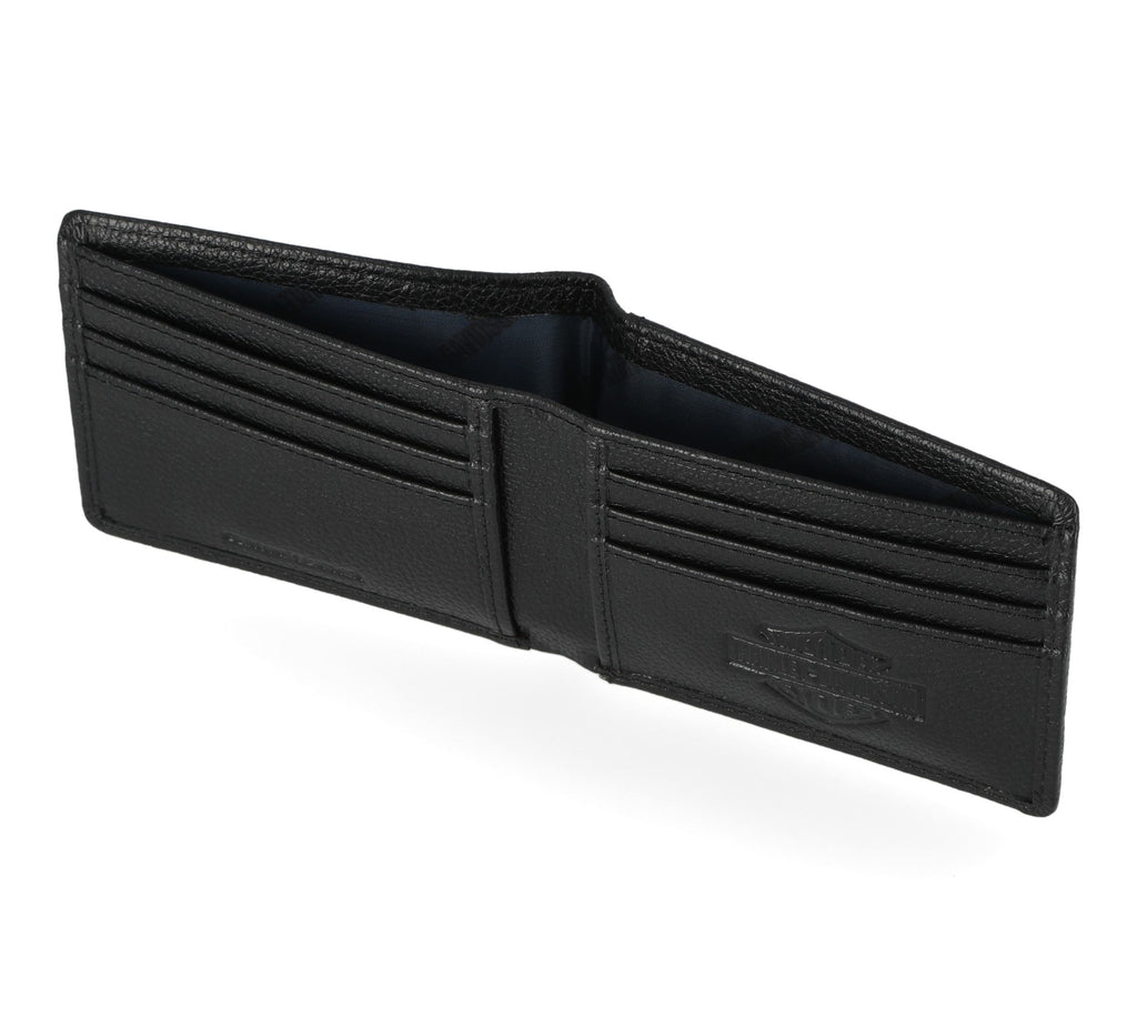 HARLEY-DAVIDSON MENS PEBBLE CLASSIC EAGLE BILLFOLD WALLET