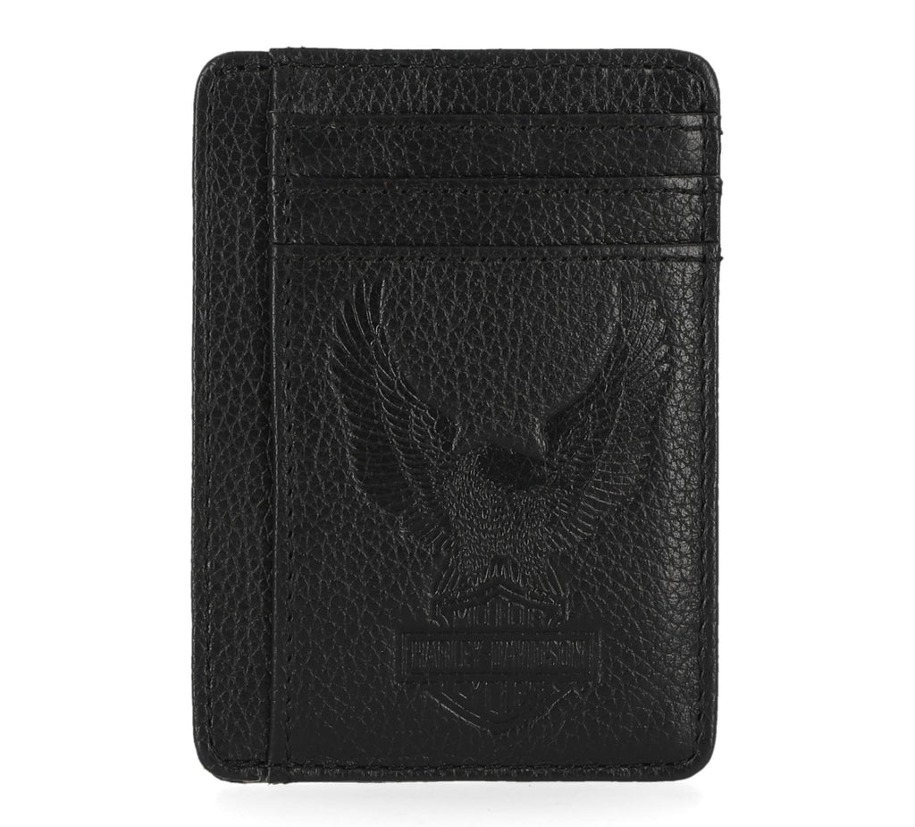 HARLEY-DAVIDSON MENS PEBBLE CLASSIC EAGLE  CARD CASE
