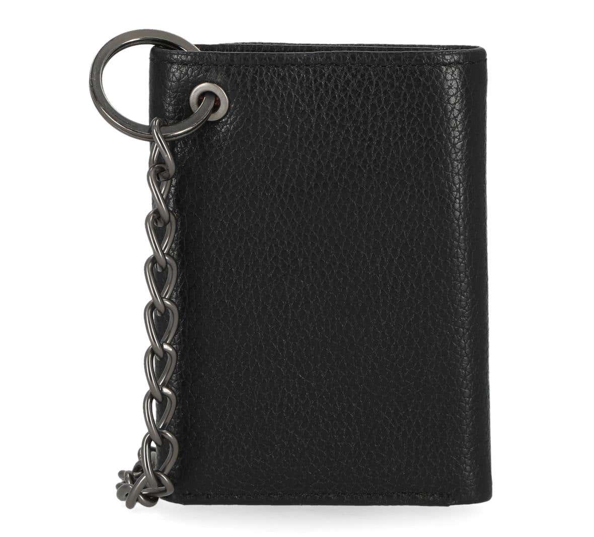HARLEY-DAVIDSON MENS B&S CORE PEBBLE TRIFOLD WITH CHAIN