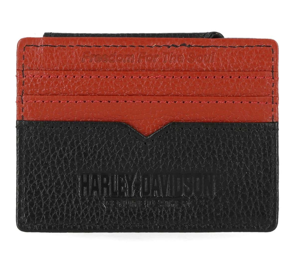 HARLEY-DAVIDSON MENS B&S CORE PEBBLE CARD CASE