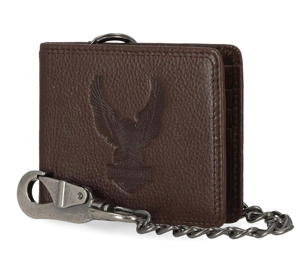 HARLEY-DAVIDSON MENS EAGLE BILLFOLD WITH CHAIN